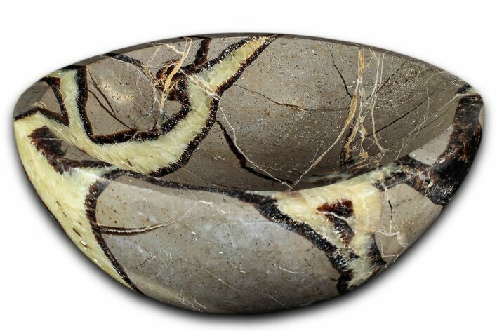 Unique Polished Septarian Dish - Madagascar #350232